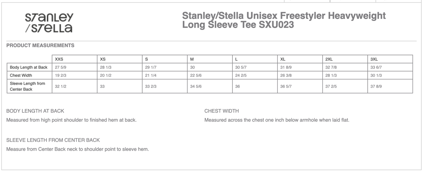 Stanley/Stella Unisex Freestyler Heavyweight Long Sleeve Tee